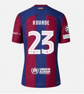 Barcelona Jules Kounde #23 Koszulka Podstawowych 2023-24 Krótki Rękaw
